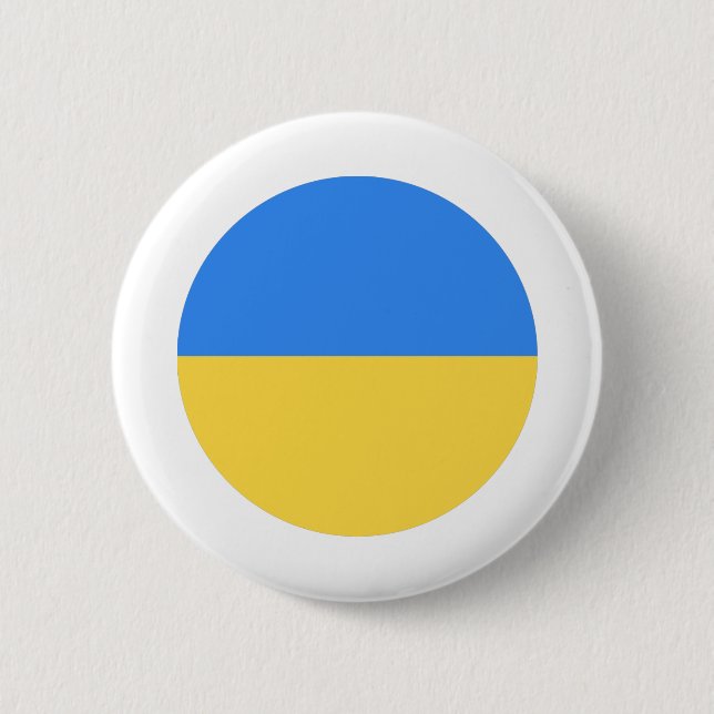 Macaron Rond 5 Cm Drapeau Ukraine (Devant)