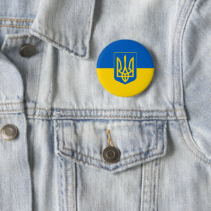 Macaron Rond 5 Cm Drapeau ukrainien