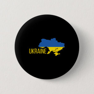 Macaron Rond 5 Cm Drapeau ukrainien Carte Amour Soutien Ukrainiens U