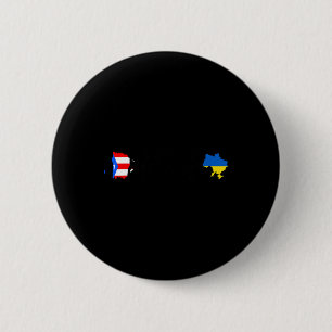 Macaron Rond 5 Cm Drapeau ukrainien Porto Rico - Ukraine Porto-Ricai