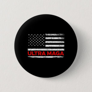 Macaron Rond 5 Cm Drapeau Ultra Maga United State