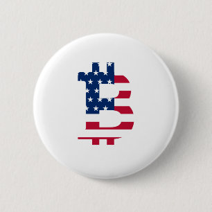 Macaron Rond 5 Cm Drapeau Usa Bitcoin-Bitcoin-Cryptomonnaie-Blockcha