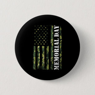 Macaron Rond 5 Cm Drapeau Usa camouflage jour du souvenir