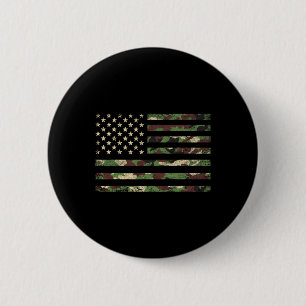 Macaron Rond 5 Cm Drapeau Usa Patriotique 4 Juillet Camo Drapeau Amé