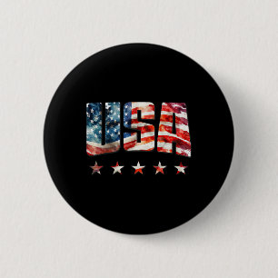 Macaron Rond 5 Cm Drapeau Usa Patriotique 4 Juillet Usa Drapeau Amér