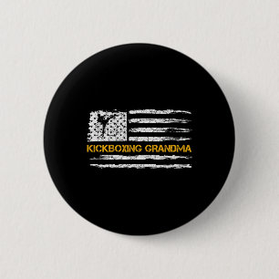 Macaron Rond 5 Cm Drapeau Usa Vintage Combattant De Mma Kickboxing G
