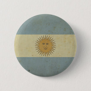 Macaron Rond 5 Cm Drapeau vintage de l'Argentine
