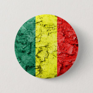 Macaron Rond 5 Cm Drapeau vintage de rasta