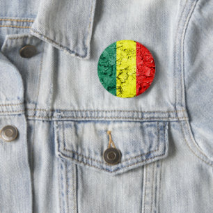 Macaron Rond 5 Cm Drapeau vintage de reggae
