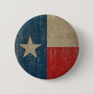 Macaron Rond 5 Cm Drapeau vintage du Texas
