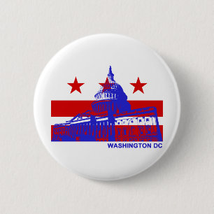 Macaron Rond 5 Cm Drapeau Washington DC