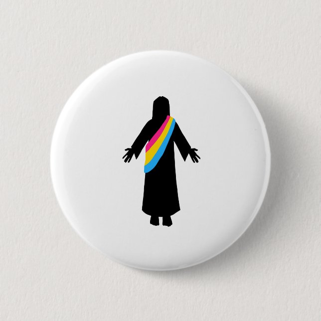 Macaron Rond 5 Cm DrapeauPanoramique PrideJesus (Devant)