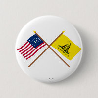 Drapeaux croisés de Bennington et de Gadsden