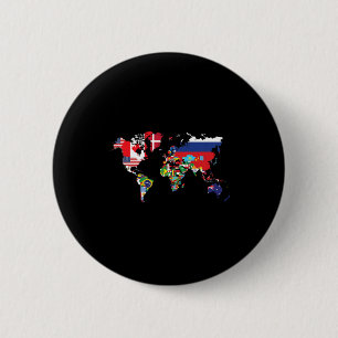 Macaron Rond 5 Cm Drapeaux Des Pays Du Monde Carte Internationale