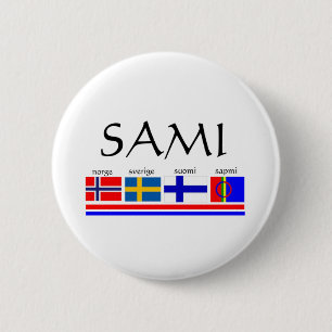 Macaron Rond 5 Cm Drapeaux samis et scandinaves