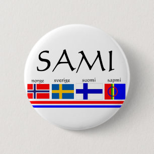 Macaron Rond 5 Cm Drapeaux samis et scandinaves