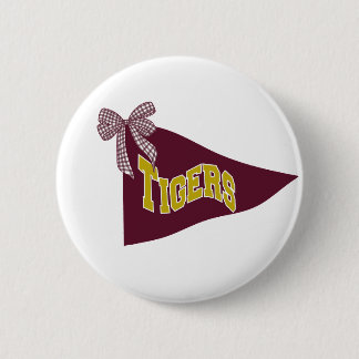 Macaron Rond 5 Cm Dripping Springs Tigers School Spirit Pin