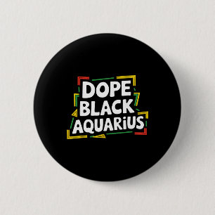 Macaron Rond 5 Cm Drogue Noir Verseau Afro Américain Zodiaque Mélani