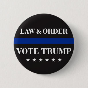 Macaron Rond 5 Cm Droit et ordre Vote Trump