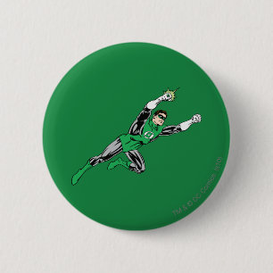 Macaron Rond 5 Cm Droite verte de mouche de lanterne