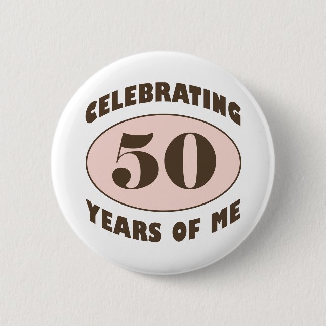 Macaron Rond 5 Cm Drôle 50e anniversaire cadeaux (Devant)