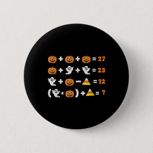 Macaron Rond 5 Cm Drôle 67 Mème Citrouille Fantôme Prof de Maths Hal
