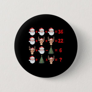 Macaron Rond 5 Cm Drôle 67 Meme Noël Prof de maths Santa Six Sept