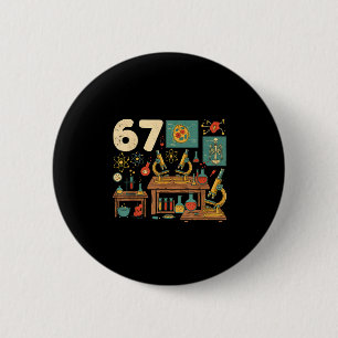 Macaron Rond 5 Cm Drôle 67 Mème Prof de Science Élèves Six Sept M