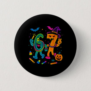 Macaron Rond 5 Cm Drôle 67 Mème Style Glow Halloween 6 7