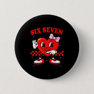 Macaron Rond 5 Cm Drôle 6 7 Meme Cœur Six Sept 67 Saint-Valentin Cou