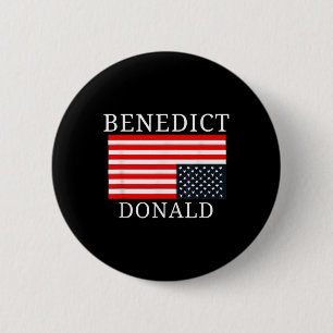 Macaron Rond 5 Cm Drôle amusant du drapeau américain Benedict Donald