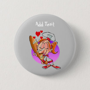 Macaron Rond 5 Cm Drôle baker caricature pain fabricant personnalisé