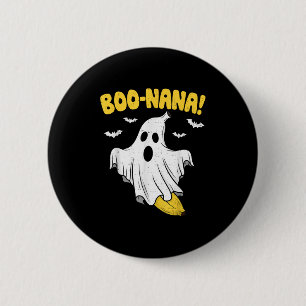 Macaron Rond 5 Cm Drôle Banana Ghost Boo Pun Costume Halloween Homme