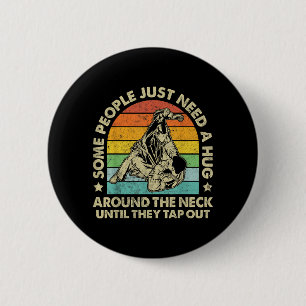 Macaron Rond 5 Cm Drôle BJJ Jiu Jitsu Brésilien MMA Certaines Person