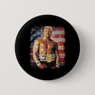 Macaron Rond 5 Cm Drôle Boxer Trump Trump Rocky Meme
