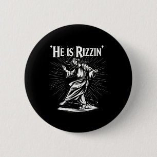 Macaron Rond 5 Cm Drôle Breking Cool Rizz Vibe Il Est Rizzin Jésus D