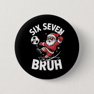 Macaron Rond 5 Cm Drôle Bruh Foot Santa 67 Mème Noël Xmas Pyj