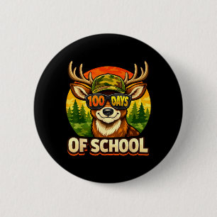 Macaron Rond 5 Cm Drôle Bucked 100 Jour de l'école Camo Cerf Extérie