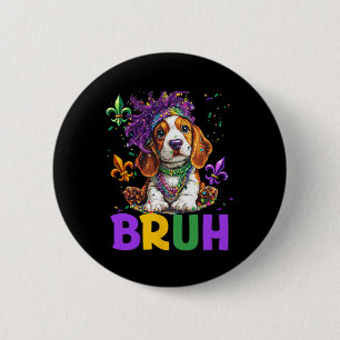 Macaron Rond 5 Cm Drôle Bybet Hound Chien Bruh Mème Pour Mardi Gras 