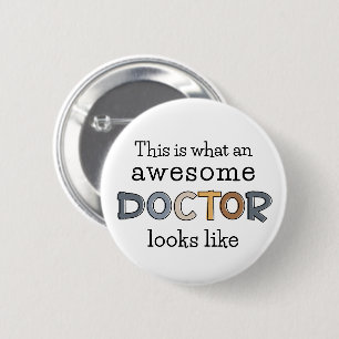 Macaron Rond 5 Cm Drôle cadeau de docteur   Médecin génial