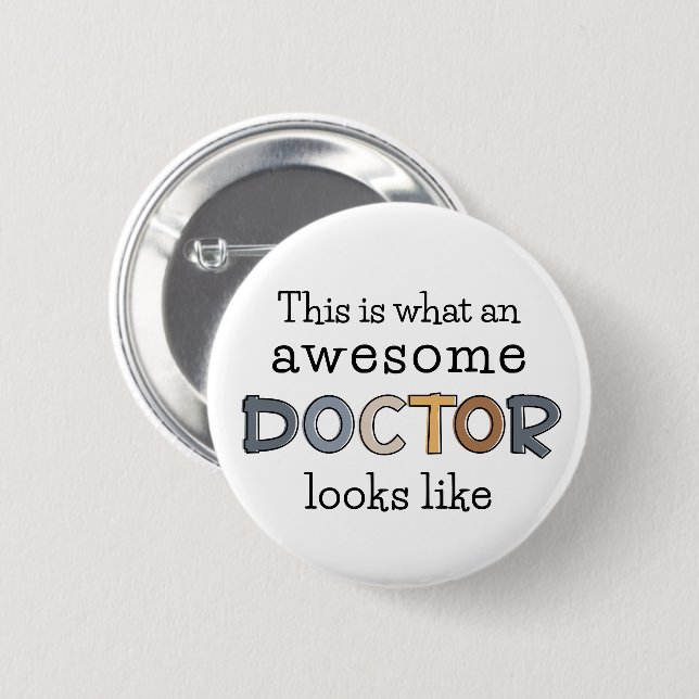 Macaron Rond 5 Cm Drôle cadeau de docteur | Médecin génial (Devant & derrière)