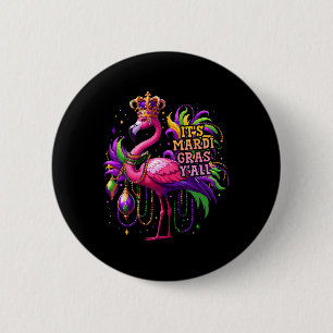 Macaron Rond 5 Cm Drôle Carnaval Idée cadeau Flamant rose Mardi Gras