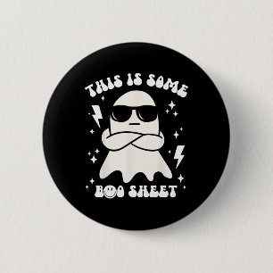 Macaron Rond 5 Cm Drôle C'Est Un Peu Boo Sheet Ghost Halloween Retro