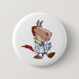 Macaron Rond 5 Cm drôle cheval doc docteur dessin