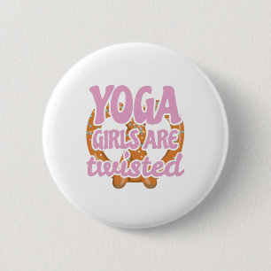 Macaron Rond 5 Cm Drôle Citation Yoga Cadeau Yoga Les filles sont Tw