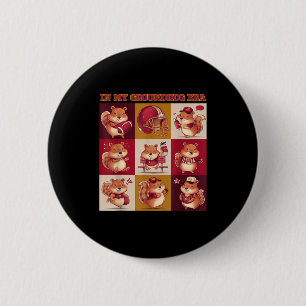 Macaron Rond 5 Cm Drôle Dans Mon Ère De Groundhog Football Joyeux Gr