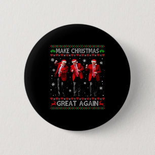 Macaron Rond 5 Cm Drôle Danse Trump Rendre Noël Encore Plus Beau Swe