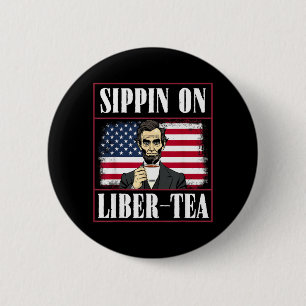 Macaron Rond 5 Cm Drôle de 4 juillet sipn sur Liber-Tea Liberté