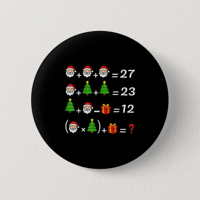 Macaron Rond 5 Cm Drôle de 67 mème Noël professeur de mathématiques  (Devant)