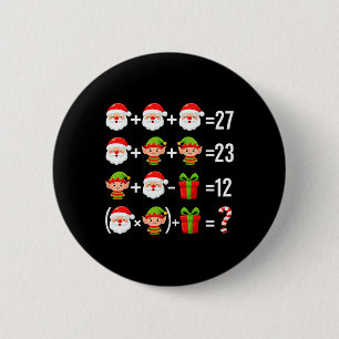 Macaron Rond 5 Cm Drôle de 67 Meme Santa Prof de maths Noël Six Sept